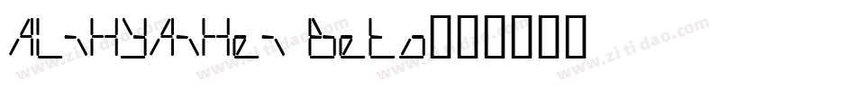 AliHYAiHei Beta字体转换